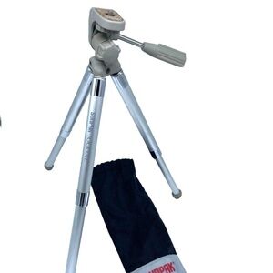Sunpack 1000XL Tabletop Foldable/Travel Camera/Video Tri-Pod; Swivel/Tilt/Pouch